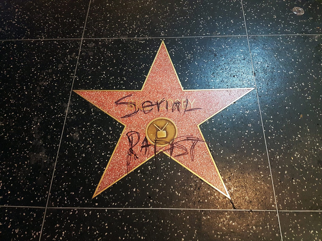 Cosbys Hollywood Walk Of Fame Star Vandalized With Graffiti